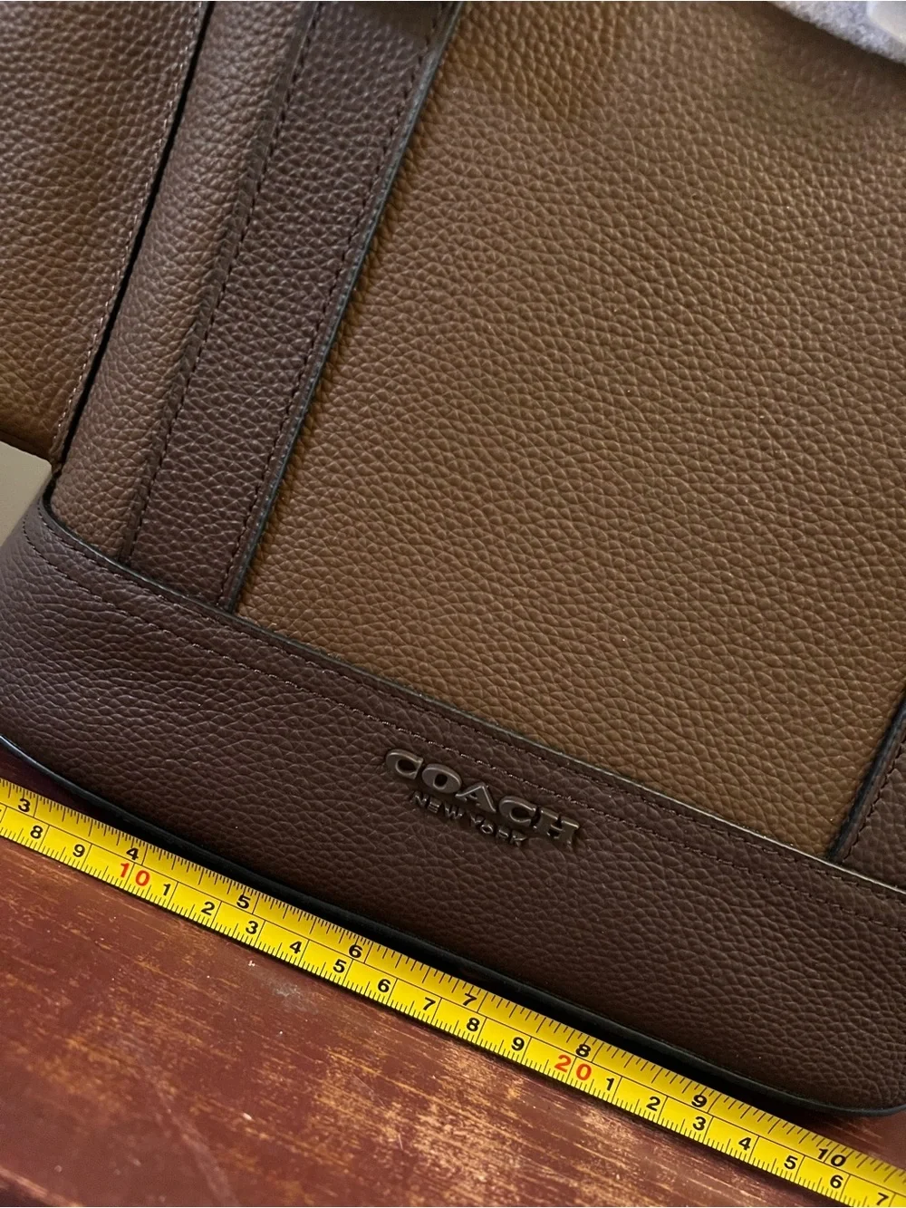 Coach Men's Dark Brown Leather Backpack